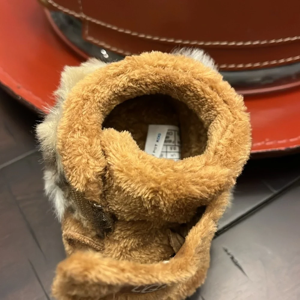 Ugg Australia I Bixbie Teddy Bear Stuffie Booties Boots Shoes Infant Baby Sz 0/1